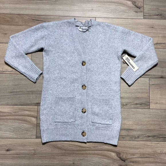 No Boundaries Sweaters - No‎ Boundaries Juniors Grandpa Cardigan Button Front Size XXS (00) Light Gray